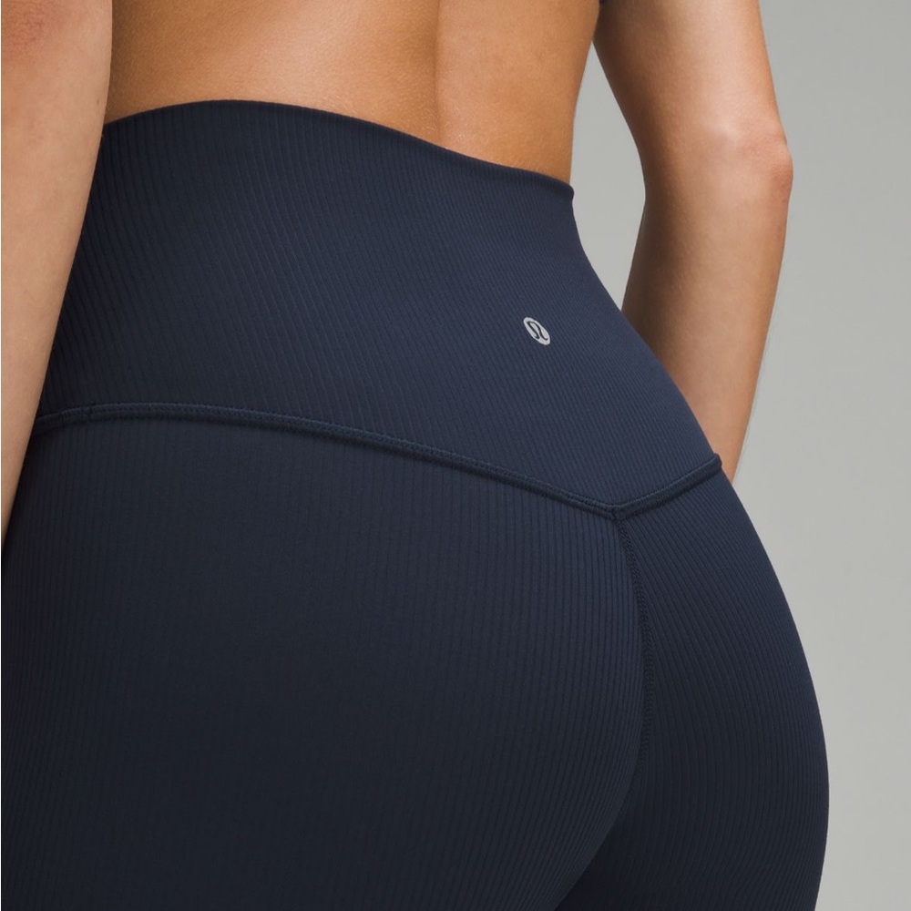 Lululemon Navy High Rise Ribbed Align Leggings